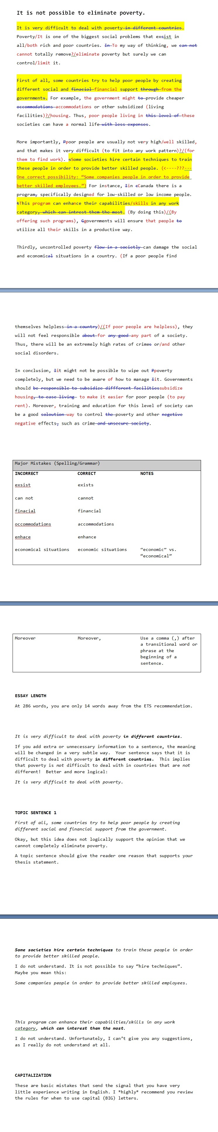 Hand-corrected TOEFL essay: sample 1