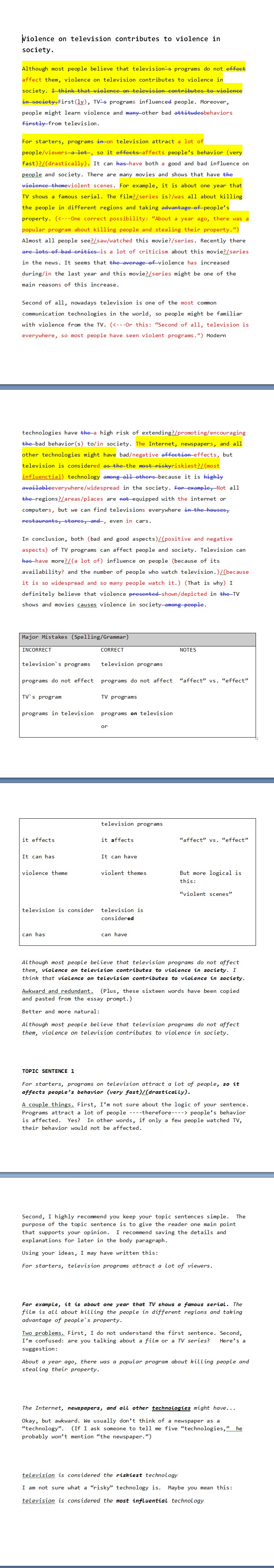 Hand-corrected TOEFL essay: sample 2